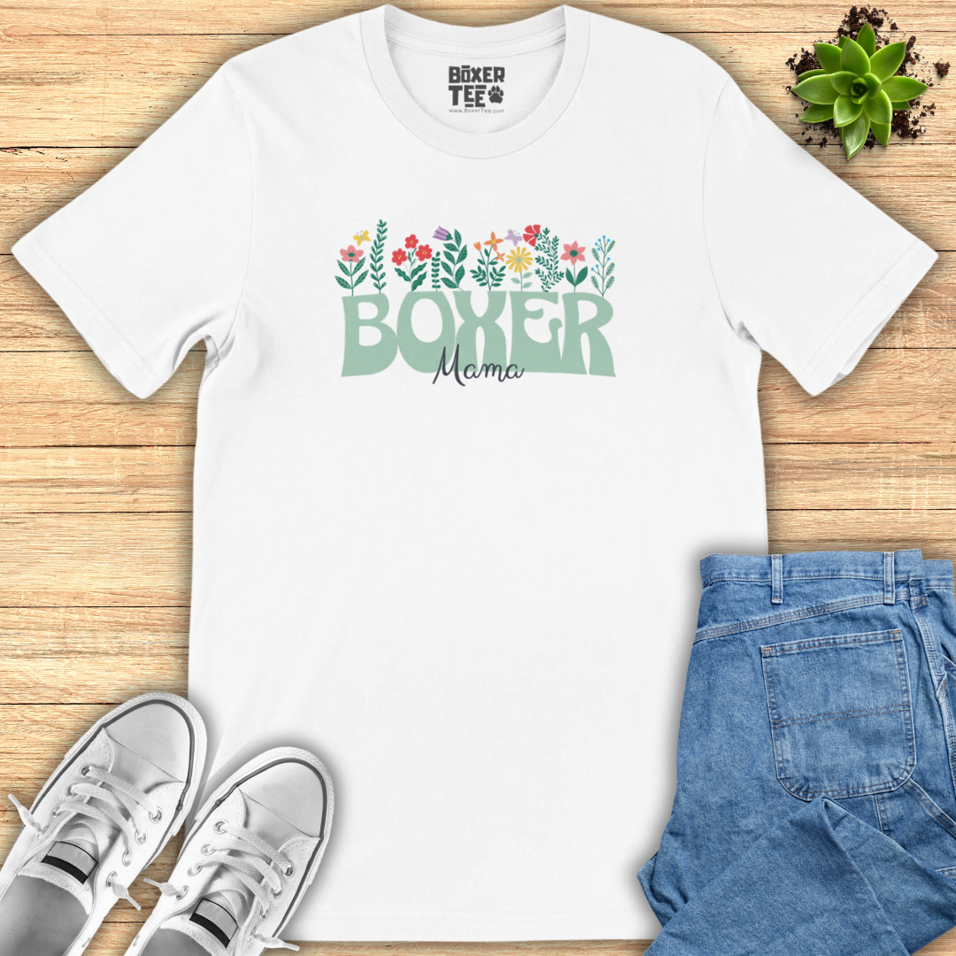 Floral Boxer Mama Tee