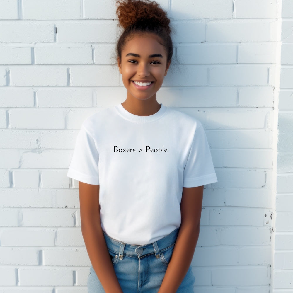"Boxers > People" Unisex Tee