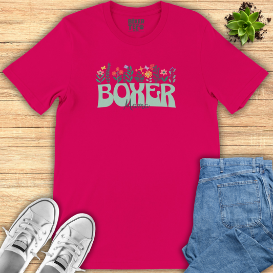 Floral Boxer Mama Tee