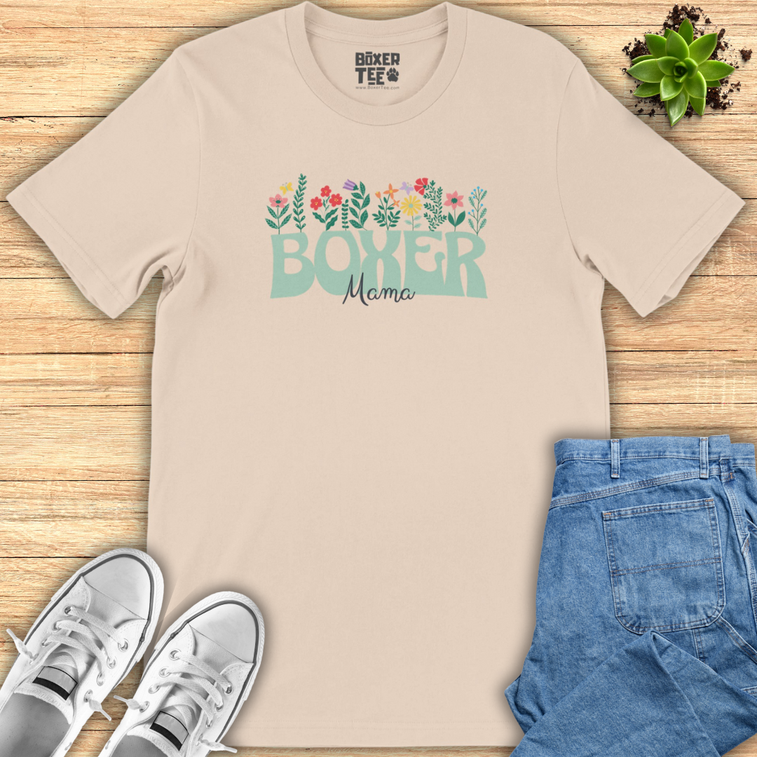 Floral Boxer Mama Tee