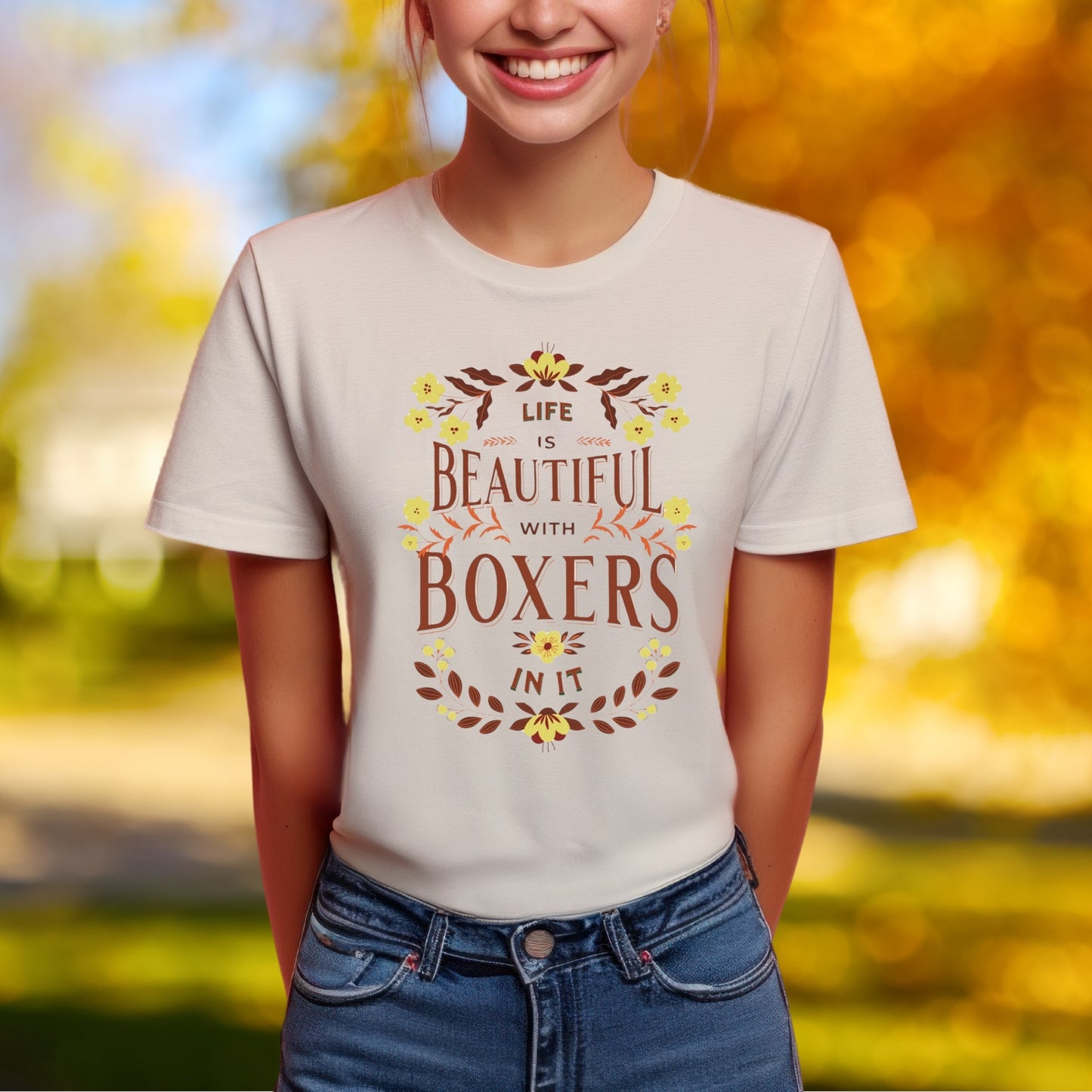 Life is Beautiful with Boxers in It Unisex Tee