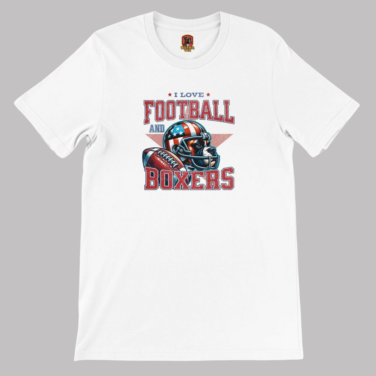 I Love Football and Boxers Unisex Tee