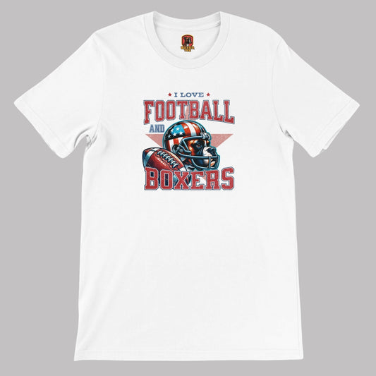 I Love Football and Boxers Unisex Tee