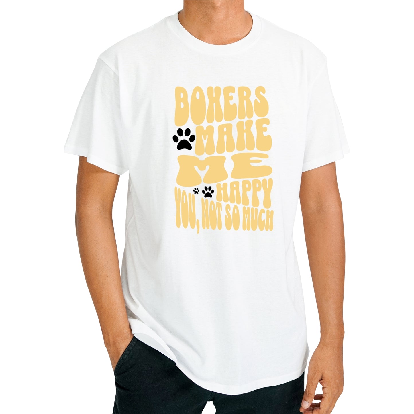 Boxers Make Me Happy Unisex Heavyweight Tee