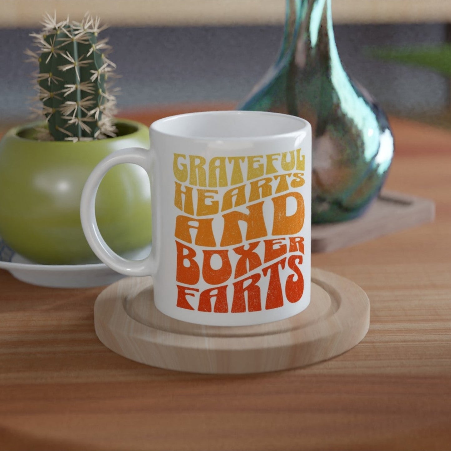Grateful Hearts and Boxer Farts Mug