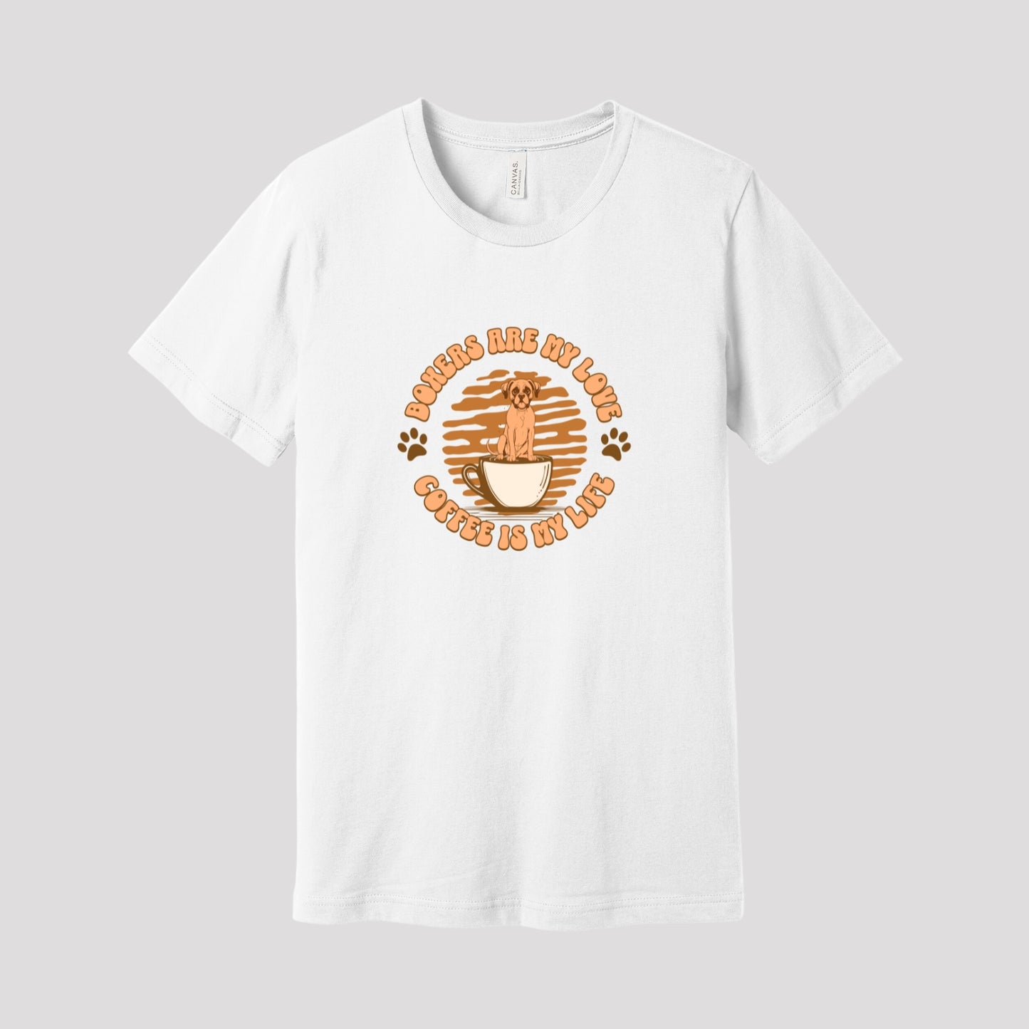 Boxers Are My Love, Coffee Is My Life Unisex Tee
