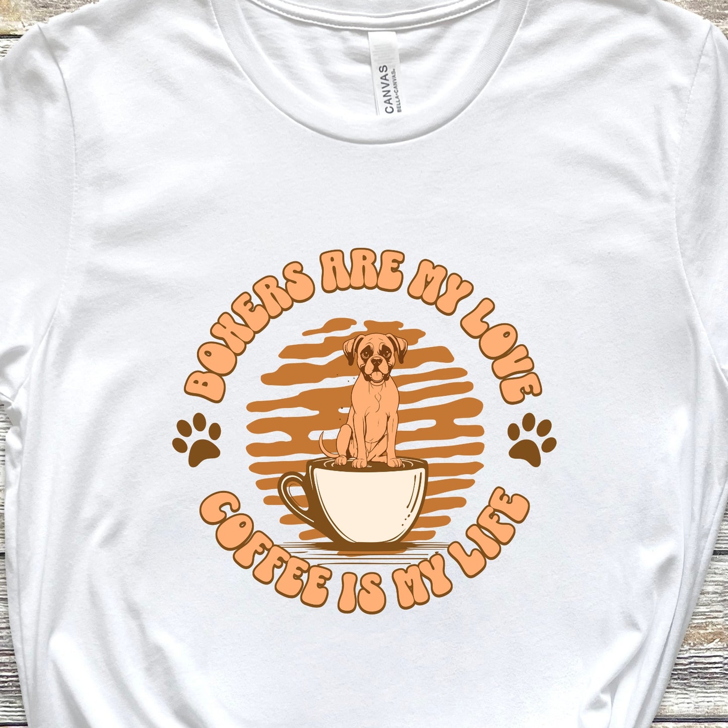 Boxers Are My Love, Coffee Is My Life Unisex Tee