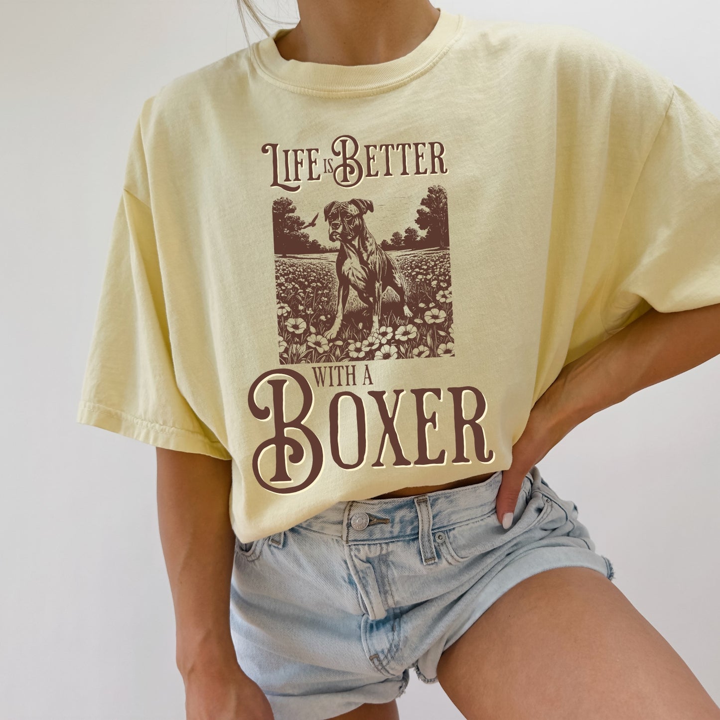 Life is Better With a Boxer Unisex Heavyweight Tee
