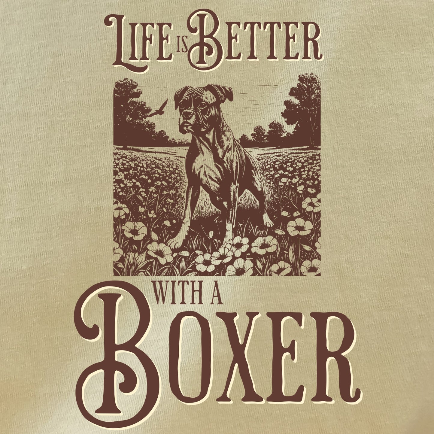 Life is Better With a Boxer Unisex Heavyweight Tee