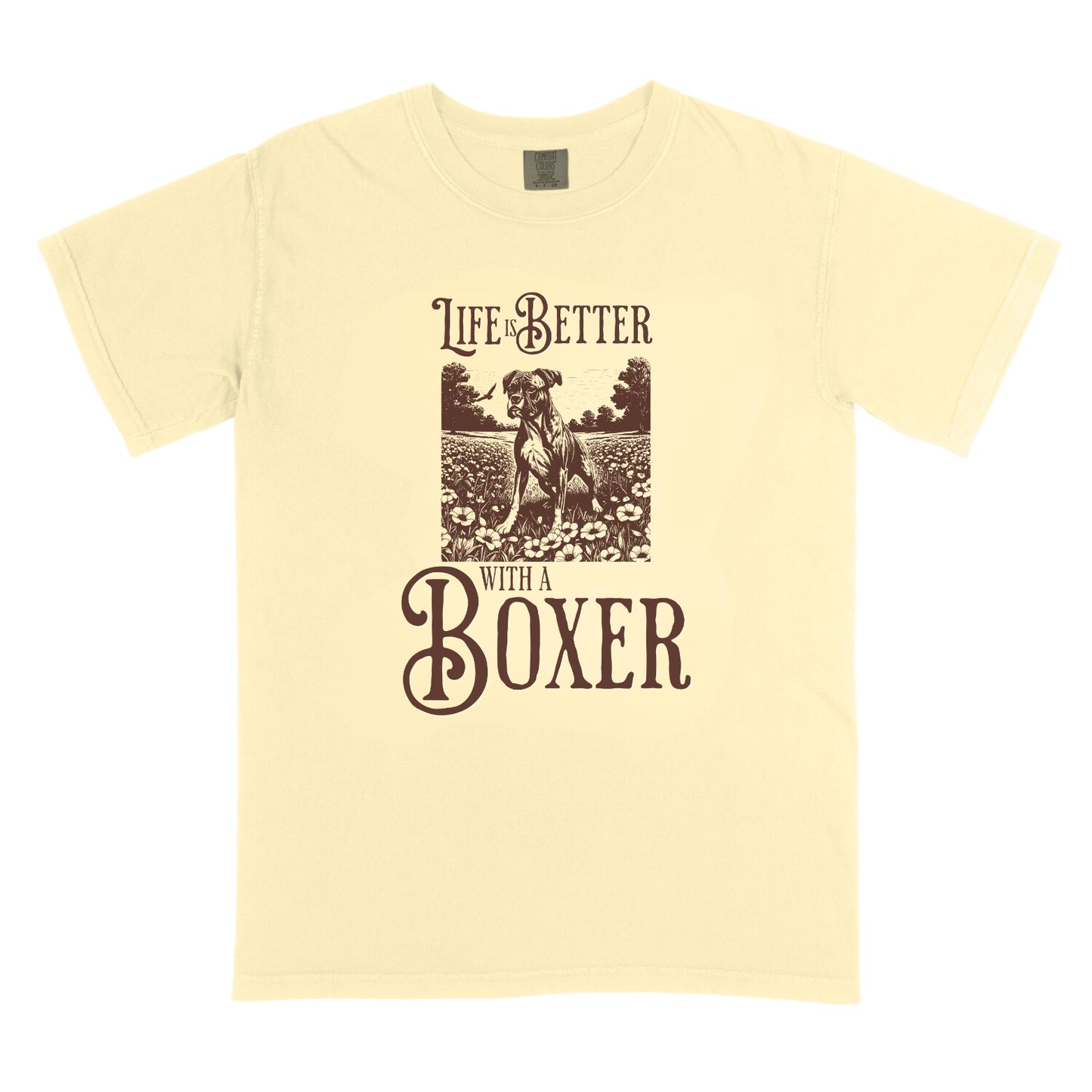 Life is Better With a Boxer Unisex Heavyweight Tee