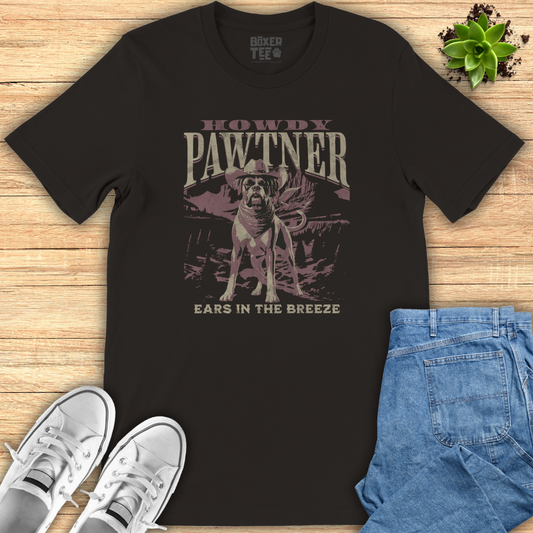 Howdy Pawtner Black Unisex Tee