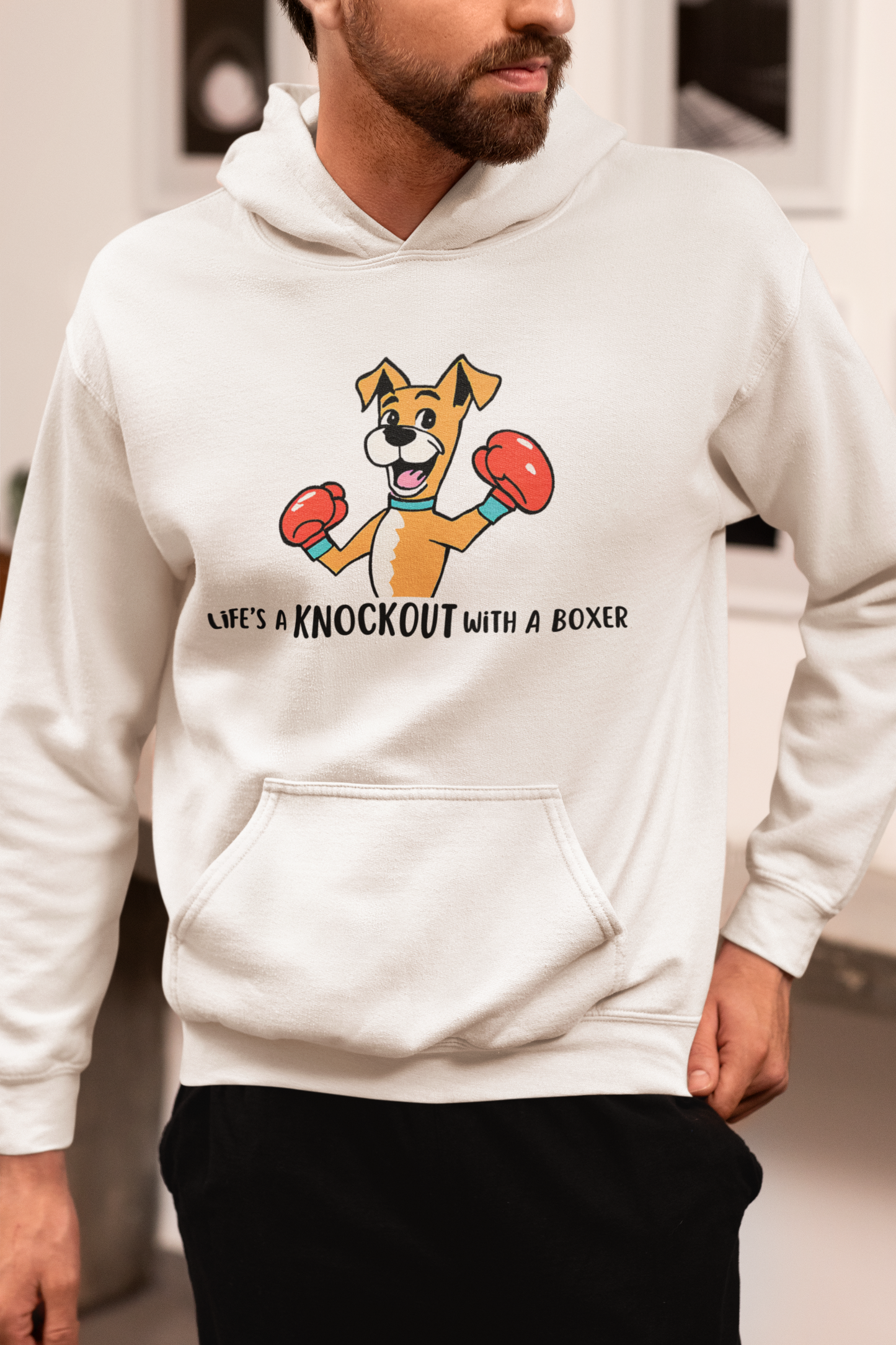 Life's a Knockout With a Boxer Unisex Hoodie