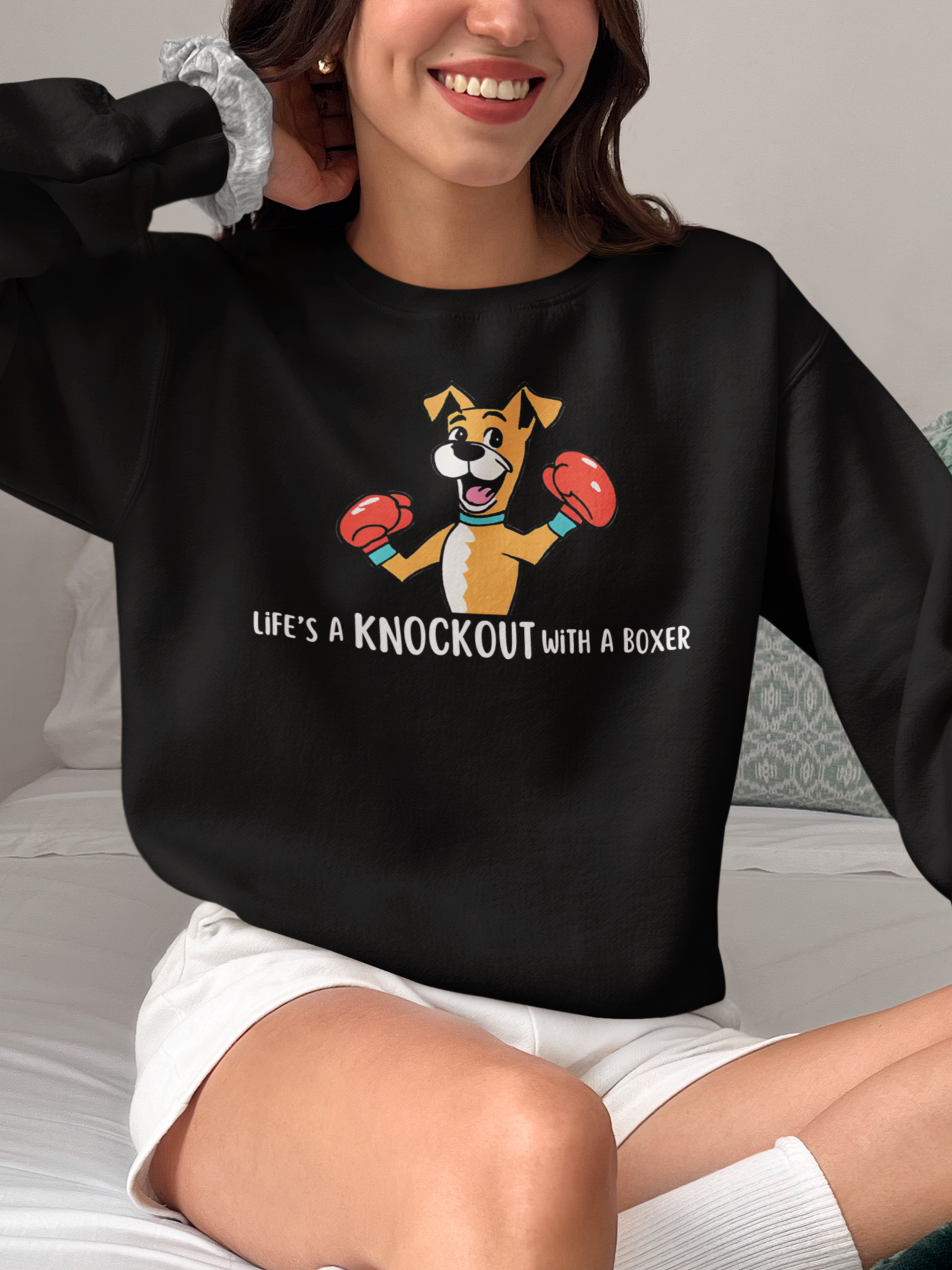 Life's a Knockout With a Boxer Unisex Sweatshirt