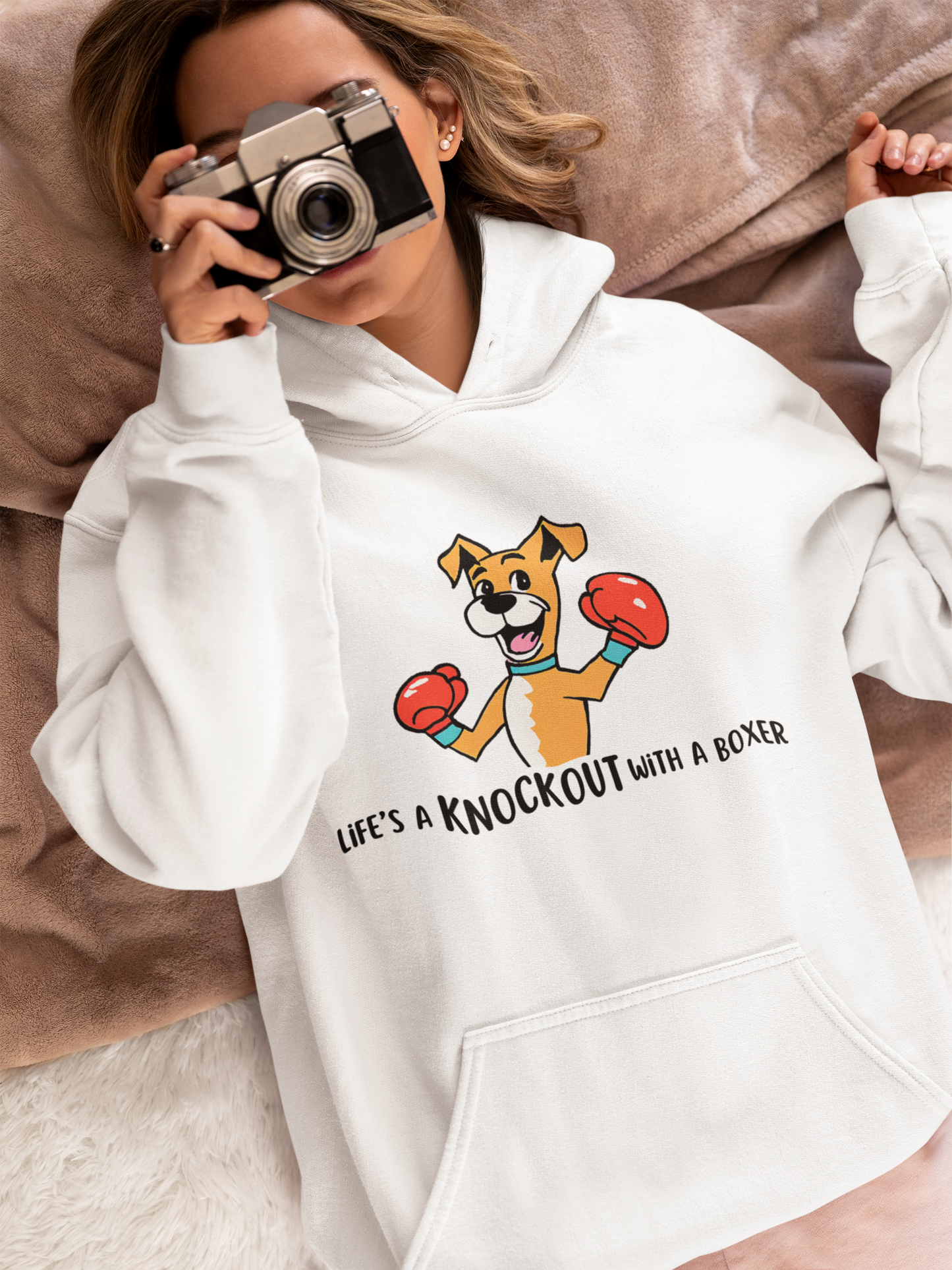 Life's a Knockout With a Boxer Unisex Hoodie