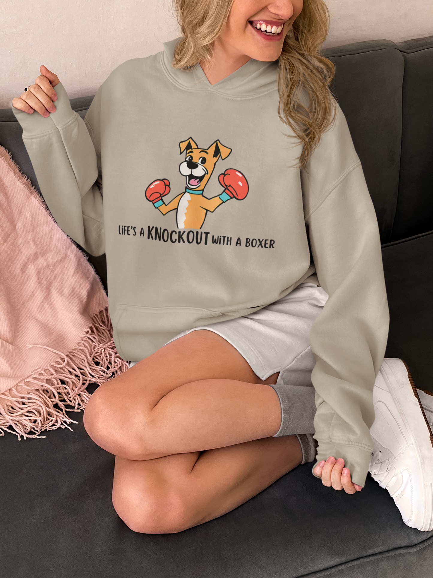 Life's a Knockout With a Boxer Unisex Hoodie