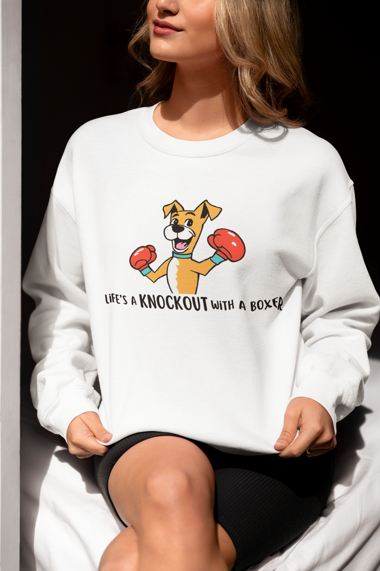 Life's a Knockout With a Boxer Unisex Sweatshirt